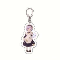 Genshin Impact Anime Maid Version Acrylic Keychain: Klee, Paimon, Jean, Barbara Pendant 5.5 CM