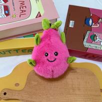 Cute Dragon Fruit Plush Pendant With Chain For Bag Decor And Gifts