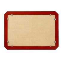 Food Grade Silicone Baking Mat with Fixing Buttons, 0.4mm Non-Stick Heat Resistant Oven Liner, Reusable Air Fryer Mat in Various Sizes (Red,30x21cm) raudona