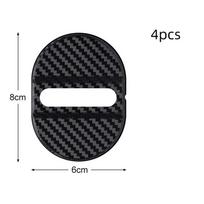Universal 4Pcs Carbon Fiber Door Lock Covers Shock-Absorbing Noise Reduction for Car Interior Safety 4PCS juoda