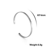 Lemegeton Engraved Name Bracelet Custom Roman Number Date Bangle Stainless Steel Jewelry Personalized Cuff Bracelet Mom Gifts