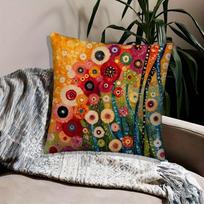 Gustav Klimt Gėlių Sodas Pagalvės Užvalkalas Spalvotas Abstrakčių Gėlių Spaudinys Pagalvės Dėklas Art Nouveau Boho Namų Dekoras Meno Mėgėjo Dovana Peach skin 18*18(CM)-1Pcs