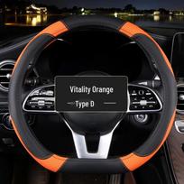 Universal Anti-Slip, Sweat-Absorbing Steering Wheel Cover for All Seasons black