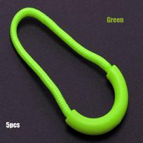 Clip Buckle Travel Clothing Ends Lock Zips Zip Puller Replacement Cord Rope Pullers Zipper Pull 5pcs žalia