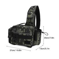 Multifunctional Fishing Tackle Bag Outdoor Water-resistant Fishing Sling Pack Waist Bag Reel Lure Storage   Bag