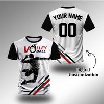 3D Printed Volleyball Jerseys T-shirt For Men Customized Graphic T Shirts Fashion Casual S