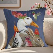 Kawaii animal illustration Ornamental Pillow Decorative Cushion Covers x Cushions Cover Home Decor Items Decorations Bedroom 30cmx30cm