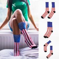 Madingos Amerikos Vėliavos Vyriškos Medvilninės Žvaigždės ir Juostelės JAV Kojinės Old Glory Kasdienės blue