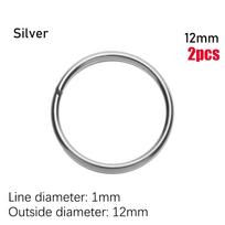1/2pcs 10~32mm Titanium Alloy Circle Clip Portable Holder Key Ring EDC Keychain Keyring Buckle 12mm 2pcs sidabras