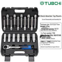 18-Piece Shock Absorber Top Mount Bolt Removal & Assembly Tool Set for Auto Repair 18-piece Shock Absorber Tool (Black Box Version)