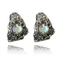 Vintage Geometry Triangle Small Gravel Women Stud Earrings Colourful Stud Earrings juoda