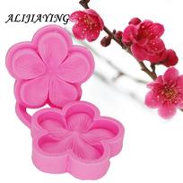 Silikoninis pelėsis Slyvų žiedas Sugarcraft gėlių fondantas šokolado formelė Vestuvių tortų dekoravimo įrankiai rožinė