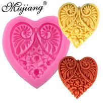 Silikoninės formelės Širdelės rožės nėriniai Vestuvinis keksiukas Fondant torto dekoravimo įrankiai Gumpaste šokolado formelės H rožinė