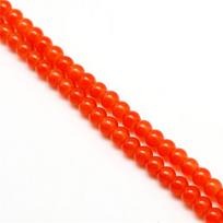 Krištoliniai stiklo karoliukai saldainių spalvos apvalūs rutuliniai karoliukai, dydis 4 mm 6 mm 8 mm 10 mm, skirti „pasidaryk pats“ papuošalų priedams 4mm approx 100pcs oranžinė