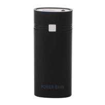 „Pasidaryk pats“ 2x18650 nešiojamasis 5600 mAh maitinimo bloko korpusas su USB, skirtas „iPhone“, skirtas „Samsung“ ir kitiems išmaniesiems telefonams be 5 V baterijos juoda