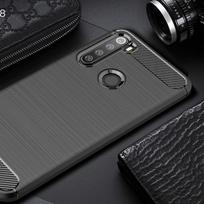 „Xiaomi Redmi Note 8 T Case Flex Carbon Fiber Cover“ visiškai apsaugotas telefono dėklas, skirtas „Redmi Note 8 8T Cover“ smūgiams atsparus buferis Redmi note 8 juoda