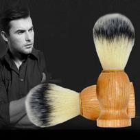 Beard Brush Nylon Solid Wood Barber Brush Beard Brush Sweep Brush Clean Beard Salon Men's Hair Salon Hairdressing 1PC