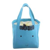 Smiley Face Insulation Bag Lunch Bag Canvas Tote Bag Waterproof Lunch Box Bag Insulation Bag mėlyna