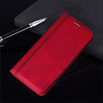 Tvirtas magnetinis atverčiamas odinis dėklas, skirtas Xiaomi POCO X3 NFC M3 Redmi Note 9 9S 8T 8 7 Pro Max 9A 9AT 9C NFC Mi 10T Lite Pro Minkštas piniginės knygos viršelis Fundas Redmi 8A raudona