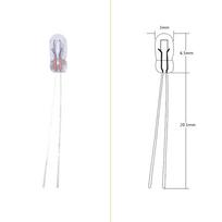 Atsarginė lempa T3 12V 20vnt 3mm Priedai