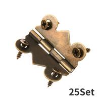 25 rinkinys 20 * 25 mm 4 skylių drugelio vyriai Antikvariniai bronzos spintelės stalčiai Papuošalai Medinė dėžutė Vyno dėklas Dekoro baldai 25Set