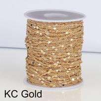 Blizgučiai Metalas 2M Blizgučiai Grandinė Varinis Kabelis Karolių Komponentai Amatai Pasidaryk pats Išvados Papuošalų gamyba KC Gold