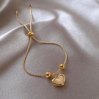 Fashion Love Heart Pakabukas Apyrankė Moterims Madinga Aukso Spalva Reguliuojamos Apyrankės Papuošalai Dovana Mergaitei auksas