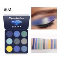 DNM Dazzling 9 spalvų akių šešėlių paletė vandeniui atspari perlamutrinė matinė moliūgų žemės spalvos devynių segių makiažo paletė akių šešėliai 02