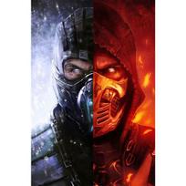 Šiuolaikiniai internetiniai žaidimai „Mortal Kombat“ drobės tapyba Plakatai ir paveikslėliai Sienos meno dekoras, skirtas gyvenamojo kambario namų dekoravimui 21x30 No Frame