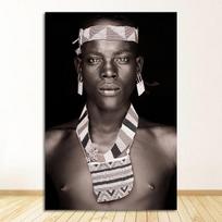 Namų apdaila Juoda ir balta Svetainės drobė Tapyba Sienų Paveikslėliai Quadro Cuadros Afrikos Moterys Vyras Sienos Menas Portretas 21cm×30cm NoFrame