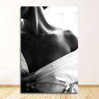 Moteris Plakatai Sienų Menas Paveikslai Svetainė Namų Dekoravimas Juodai Baltas Seksualus Langas Mergina Skandinaviškas Drobės Tapyba Mada Gražus 21cm×30cm NoFrame
