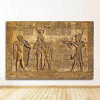 Faraonas Senovės Egiptas Sieninė tapyba Plakatas Spaudinys Egipto hieroglifai Freska Drobės tapyba Karalienė Hatšepsut Šventykla Akmuo 21cm×30cm NoFrame