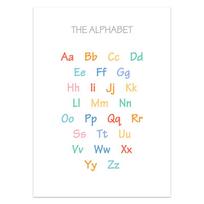 Vaikų sienų menas kambario dekoras Mokomasis spaudinys Mokomieji plakatai Miegamasis Žaidimų namelis Namų mokykla Ikimokyklinė Montessori klasės dekoracija 21x30cm No Frame white