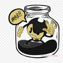 Bendy Rašalo Buteliukas Bendy And The Ink Machine Tema Tvarkingai G Terminis Klijuojamas Spausdinimo Vinilo Lopai Lipdukas Drabužiams Pasidaryk pats Aplikacijos Plaunami Lopai black