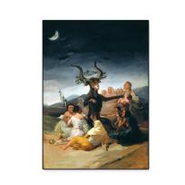 Senoviniai raganų sabato atspaudai Francisco De Goya Y Lucientes Plakatas Drobės tapyba Namų raganų magijos menas Namų sienų dekoras 21x30 No Frame