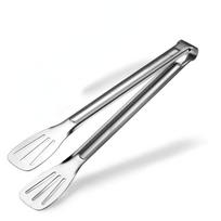 Virtuvės maisto žnyplės įrankis šildomas duonos žnyplės nerūdijančio plieno salotos BBQ Maisto patiekimo indo spaustukas 24CM