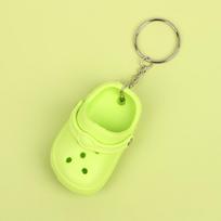Mini šlepetės batų raktų pakabukas mielas 3D EVA paplūdimio skylutė Little Croc batų raktų pakabukas moteriškas kuprinės pakabukas raktų pakabuko priedai žalia