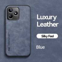 KEYSION prabangus odinis dėklas, skirtas Realme C53 C55 minkštas silikonas+PC minkštas smūgiams atsparus telefono dangtelis, skirtas OPPO A7 A12 A5S for Realme C53 mėlyna