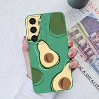 Mieli avokadų dėklai, skirti Samsung Galaxy S20 S21 FE S22 S23 + Ultra Note 10 20 minkštas smūgiams atsparus kvadratinis galinis dangtelis Samsung Galaxy telefono buferiams Fundas Samsung Note 10 Lite