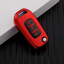 Electrolate automobilio raktų dėklo fob dangtelis, skirtas Renault Kadjar Captur Megane 3 simbolis Logan 2 Sandero 2 Dacia Duster raktų pakabuko priedai raudona