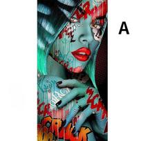 Graffiti Girl Plakatas Sienų Menas Paveikslėlis Modernus miegamojo koridorius Svetainės apdaila 20cm×40cm NoFrame red
