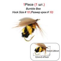 1/3 vnt žūklės masalai Dirbtiniai vabzdžiai kamanių upėtakių muselinės žūklės masalai bioniniai masalai 1Pcs-Size 10