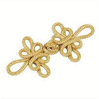 5PCS Gold Wire Chinese Cheongsam Button Dragonfly Knot Fastener Closures auksas