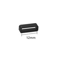 1/5 vnt. juodo laikrodžio dirželio laikiklio kilpa laikrodžio apyrankės lankelis, silikoninis laikiklio žiedas, 16 mm–30 mm pakeitimas 12mm juoda