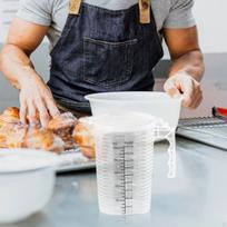 Skaidrus matavimo puodelis indas daugiafunkcinis vandens ąsotis virtuvės įrankiai 250ml
