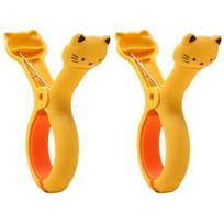 2Pcs Windproof Reusable Cute Animal Shape Traceless Beach Towel Clips Laundry Clamps Quilt Clamps geltona