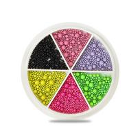 Candy Colors Nail Art Beads, Macaron Caviar Beads 3D Steel Ball for Nail Designs Decoration