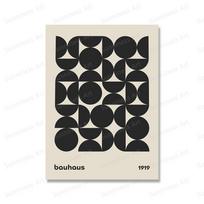 Bauhaus paroda Paukštis Geometrinis Abstrakcionizmas Populiarioji kultūra Sienos menas Drobės tapyba Plakatai Spaudiniai Paveikslai Svetainės dekoravimui 21x30cm No Framed tamsiai mėlyna spalva