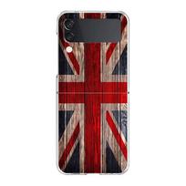 Phone Case For Samsung Galaxy Z Flip 3 4 5 fold High Hard PC Shell For Galaxy Z Flip 3 5 Clear Cover England UK flags Galaxy Z Flip 3