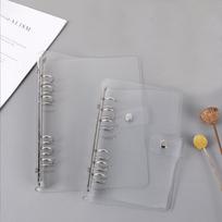 Skaidrios Spalvos Plastikinis Segtuvas su Spaustuku A4/A5/A6/ Sąsiuvinio Laisvų Lapų Žiedinis Segtuvas Planuoklis Darbotvarkė Mokyklos Biuro Reikmenys A6
